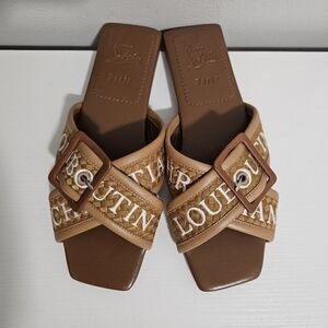 Christian Louboutin Crossimules Flat Sandal 37 EU